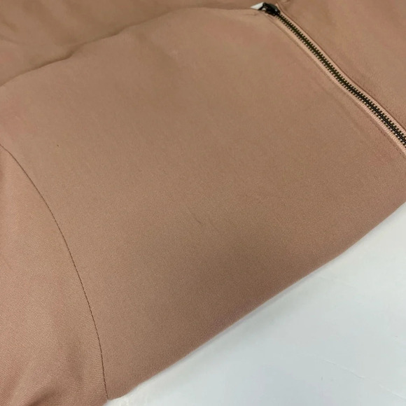 Melrose & Market Bomber Jacket Womens XS Tan Brown Lightweight Drawstring - Picture 9 of 11